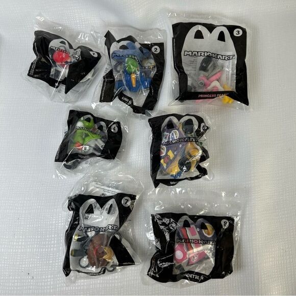 McDonald's Other - 7 New 2022 Mario Kart McDonald Happy Meal Toys # 1-4 & #6-8